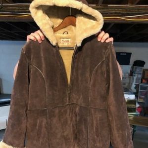 Ladies Wilson's Suede/Sheepskin Brown Coat